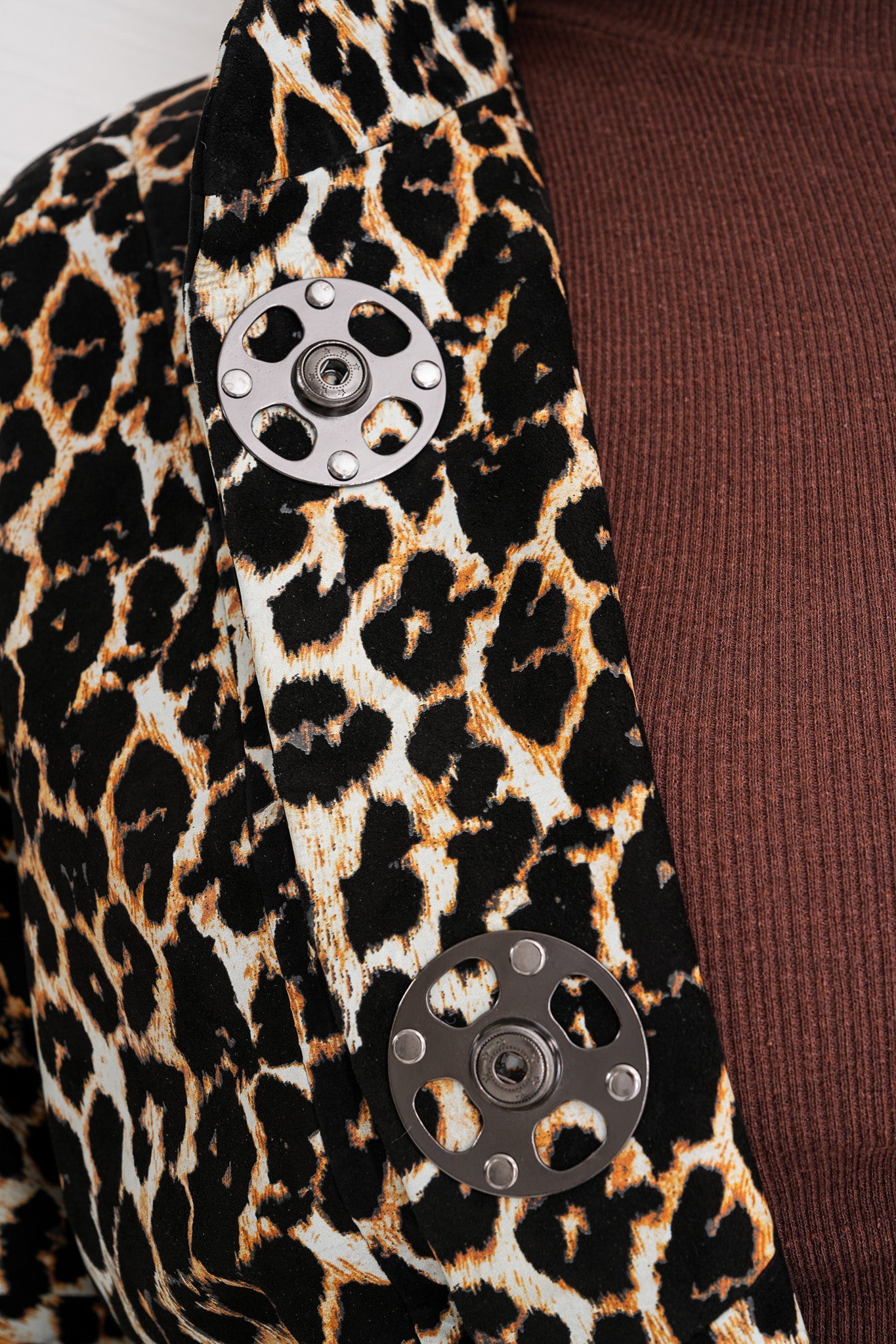 The Odessa Leopard Leather Jacket For Sale