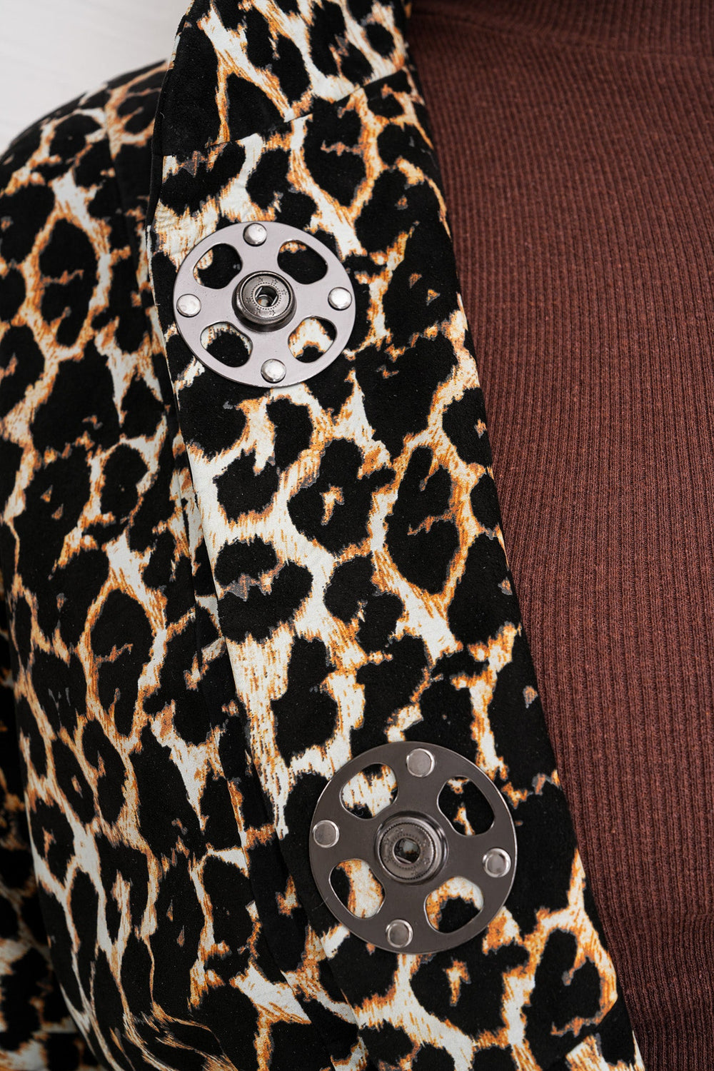 The Odessa Leopard Leather Jacket For Sale