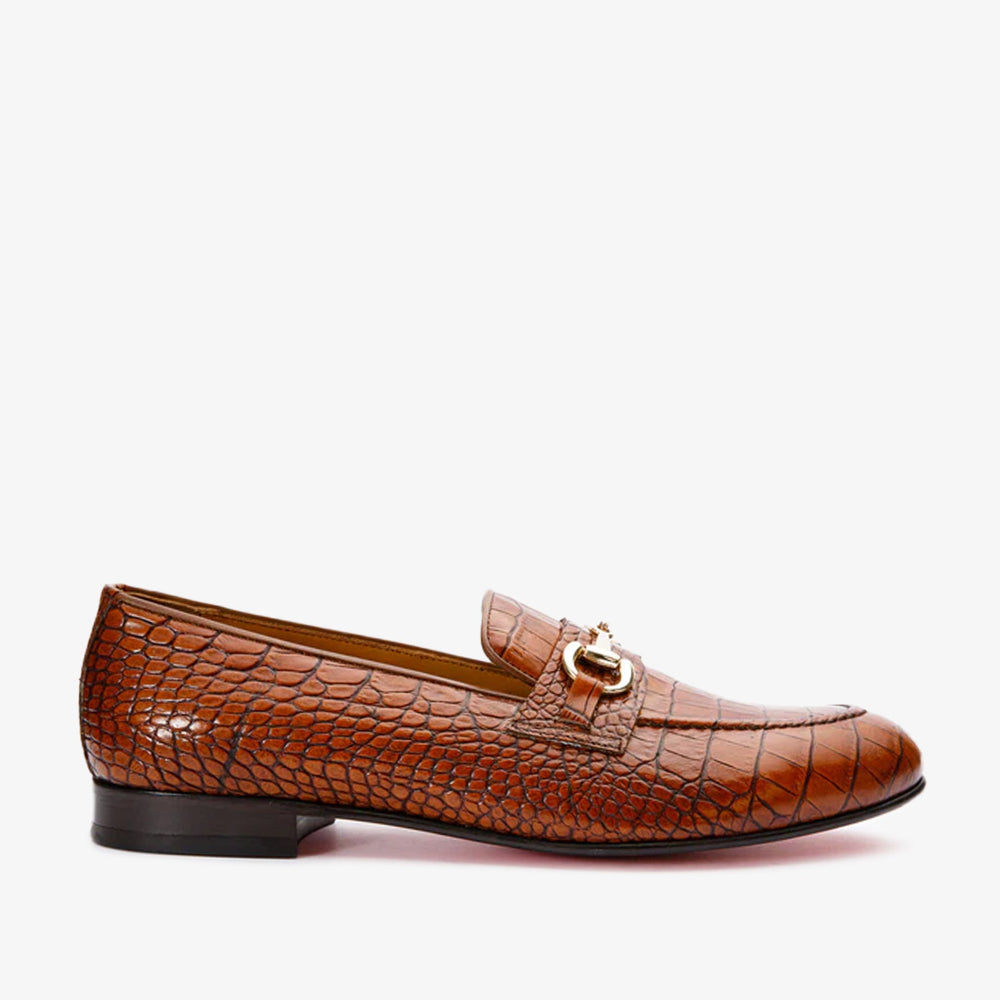The Monaco Tan Leather Shoe Bit Loafer For Sale