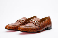 The Monaco Tan Leather Shoe Bit Loafer For Sale