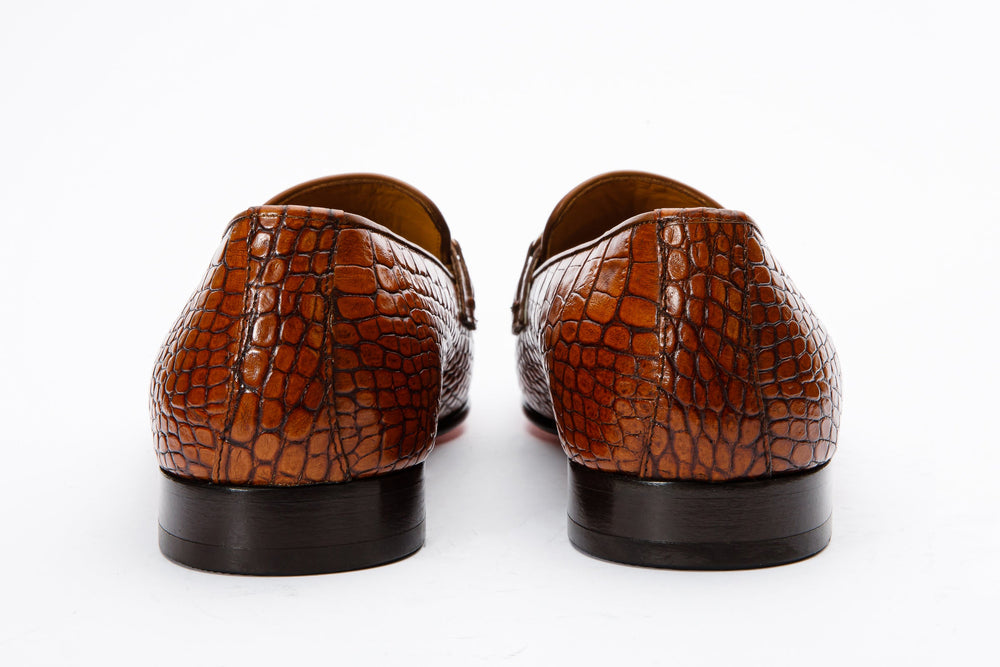 The Monaco Tan Leather Shoe Bit Loafer For Sale