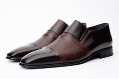 The Everest Burgundy Burneshed Leather Cap Toe Dress Loafer Shoe All New