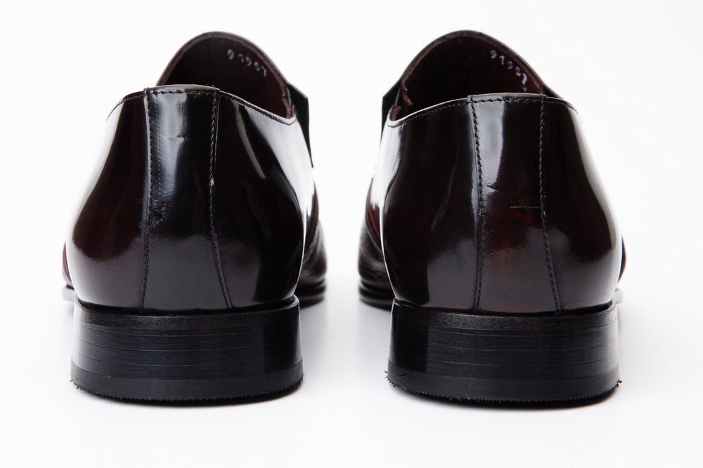 The Everest Burgundy Burneshed Leather Cap Toe Dress Loafer Shoe All New