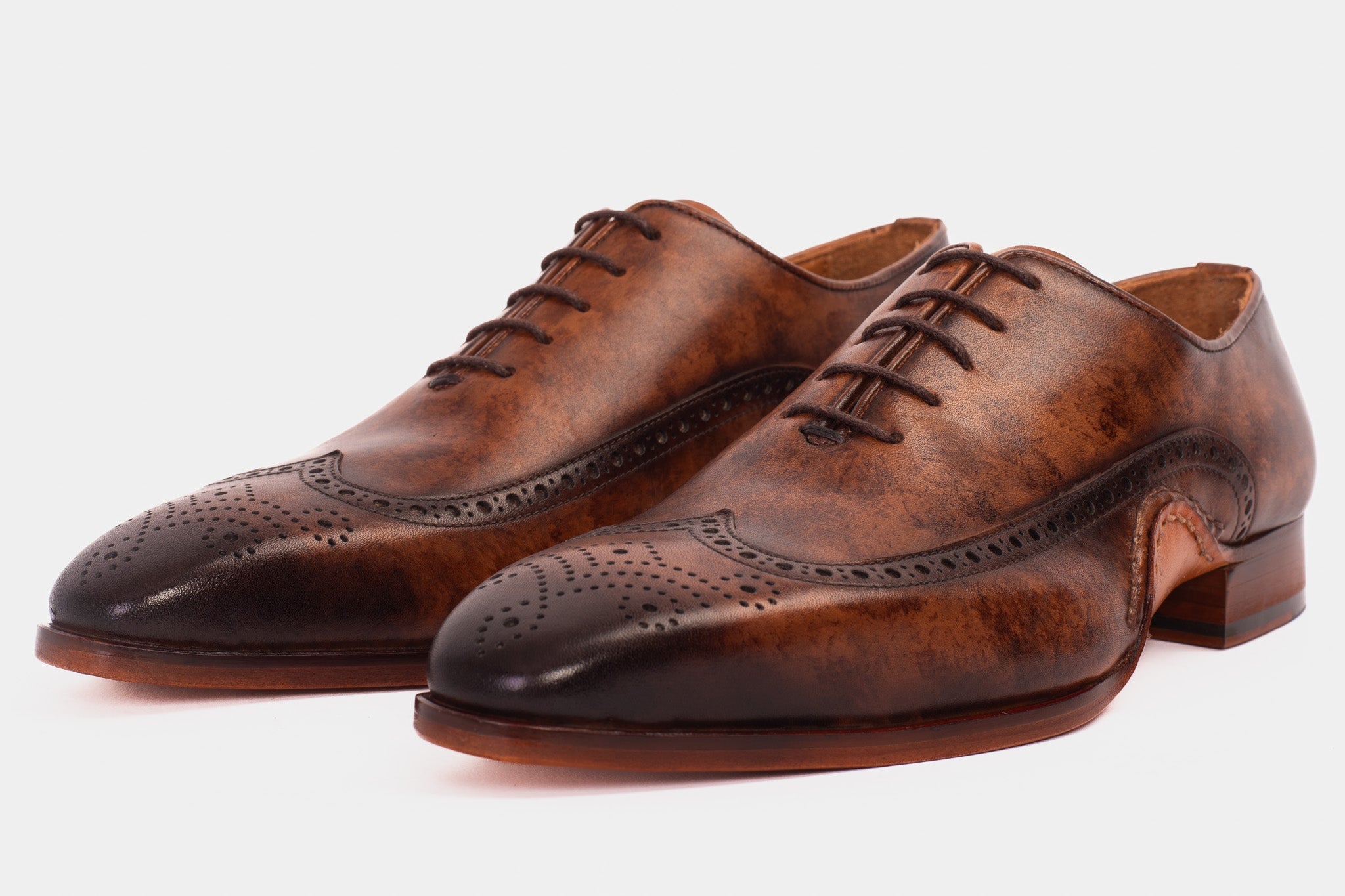 The Royal Hand Craft Brown Wingtip Oxford Shoe Fine Craftsmanship