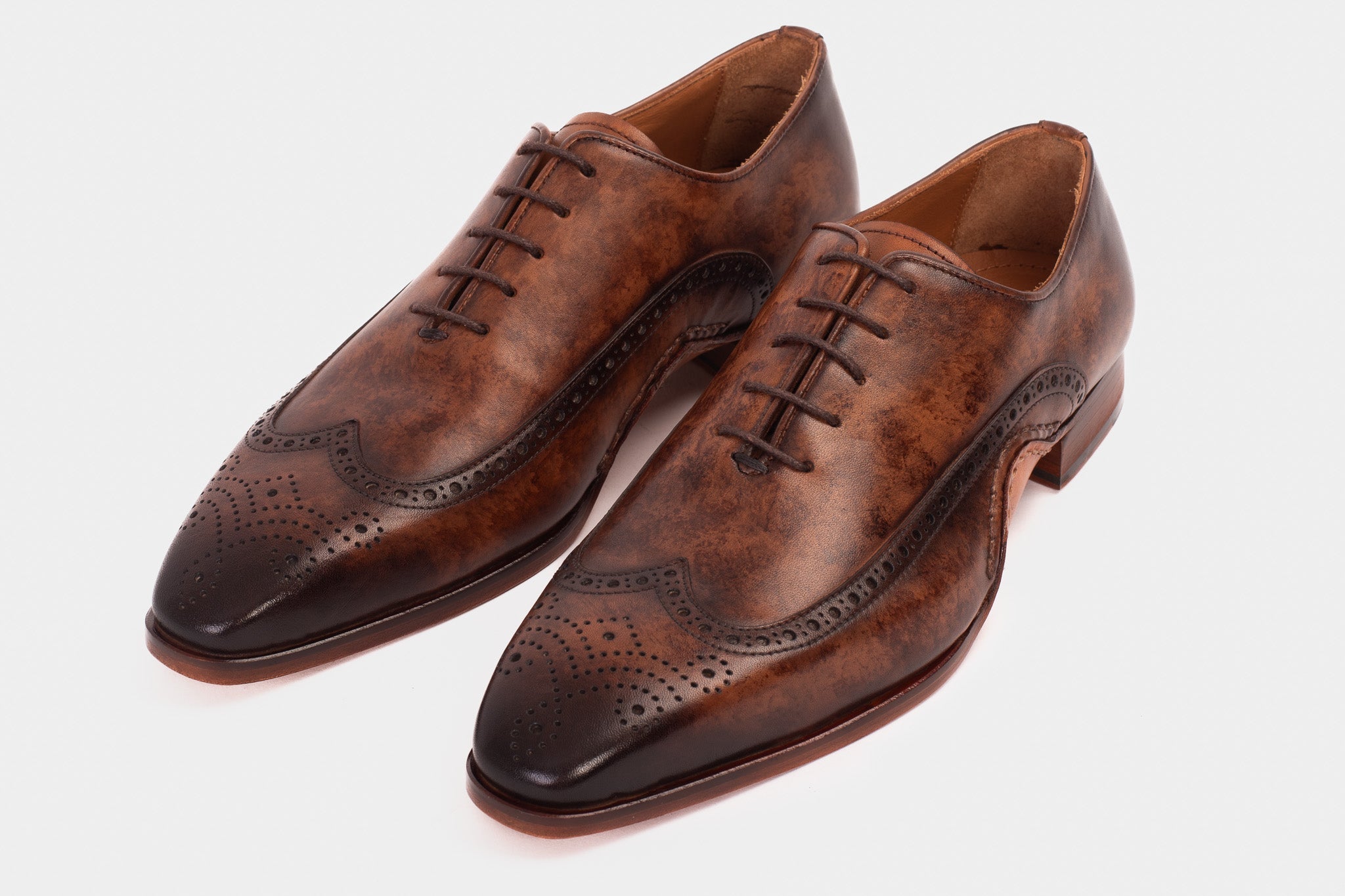 The Royal Hand Craft Brown Wingtip Oxford Shoe Fine Craftsmanship