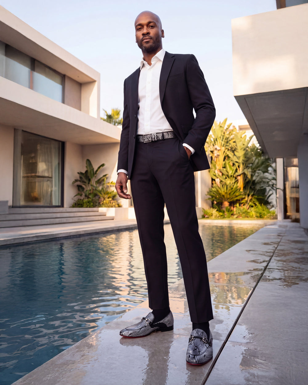 The Milano Black\/White Shoe Bit Loafer  shoe Exclusive Style