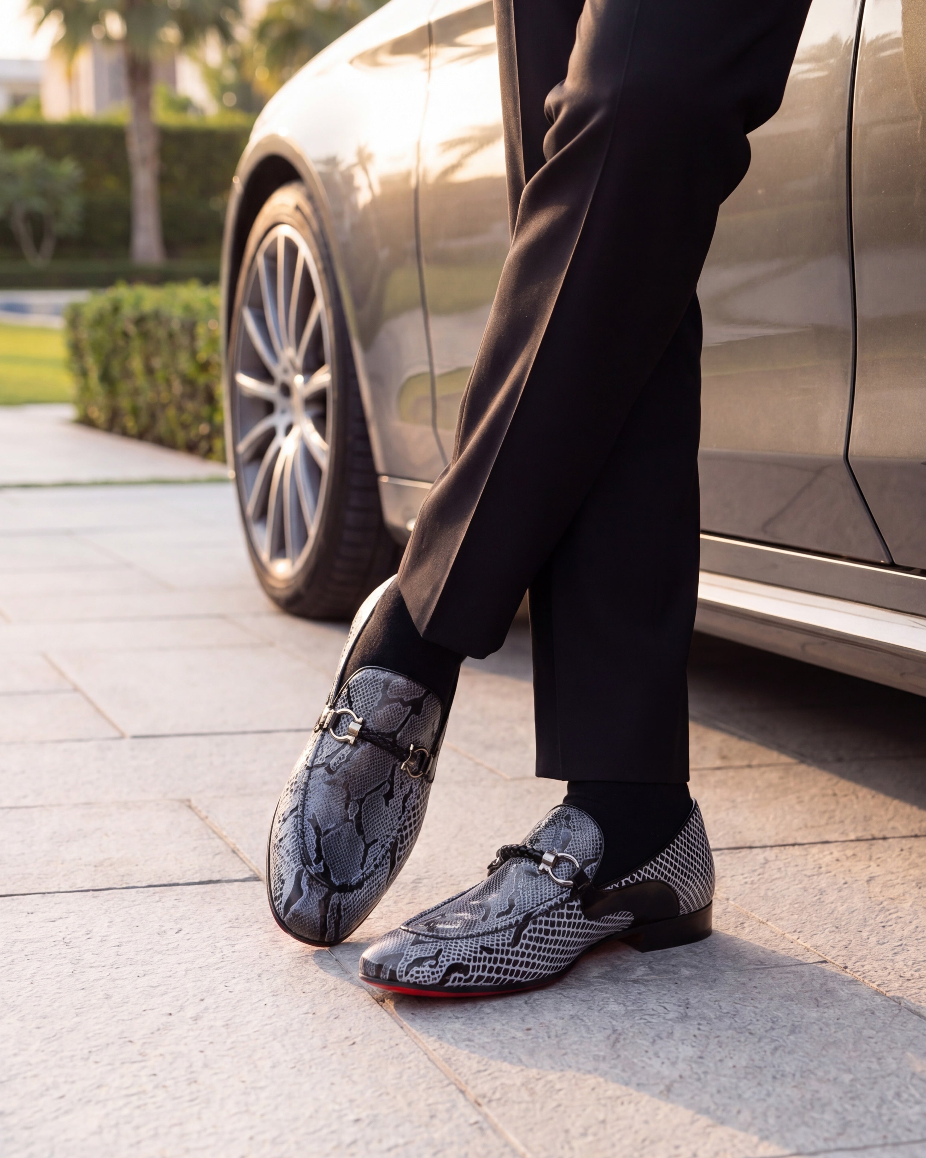 The Milano Black\/White Shoe Bit Loafer  shoe Exclusive Style