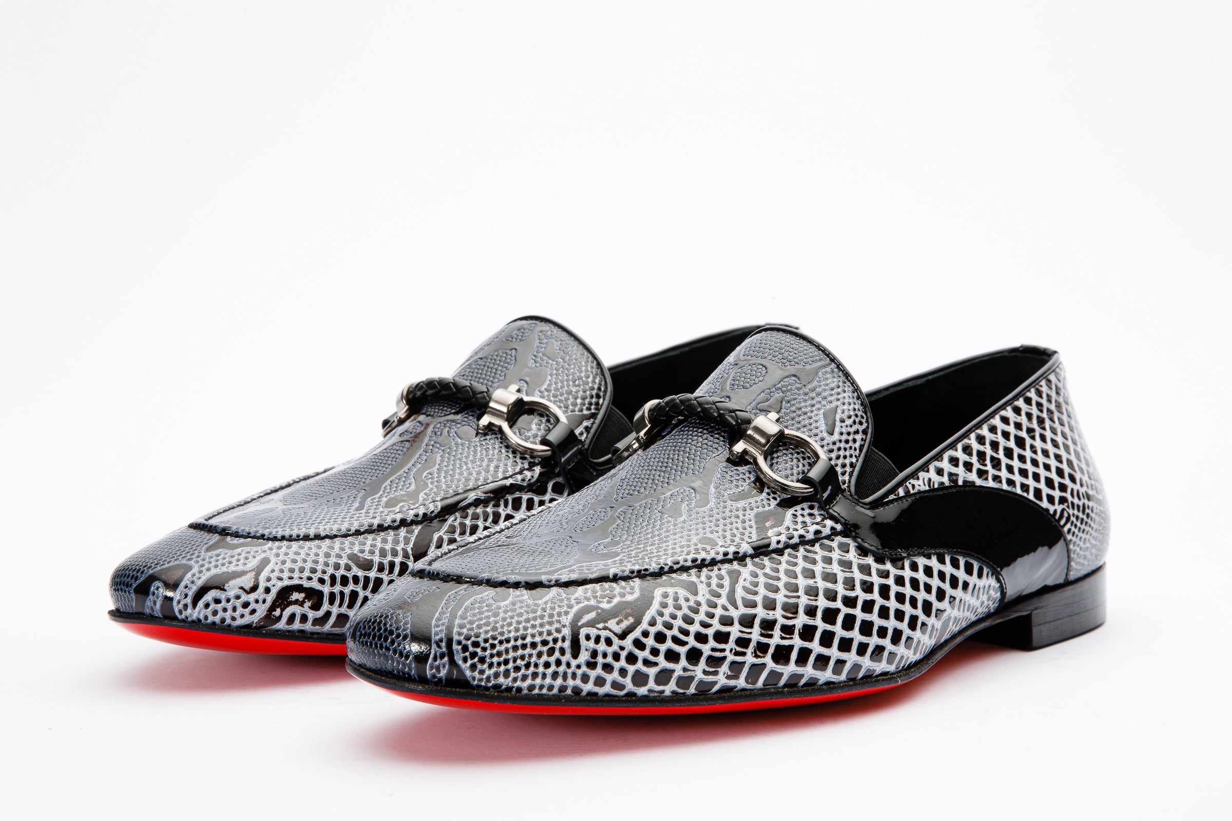 The Milano Black\/White Shoe Bit Loafer  shoe Exclusive Style