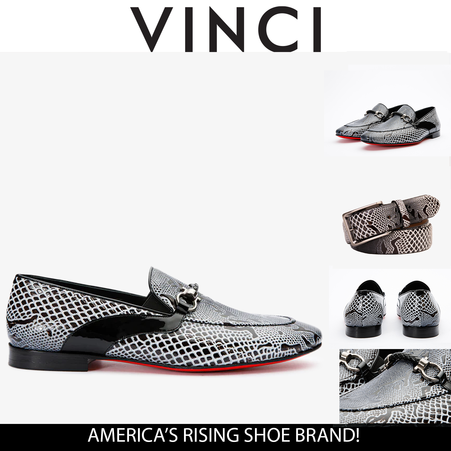 The Milano Black\/White Shoe Bit Loafer  shoe Exclusive Style