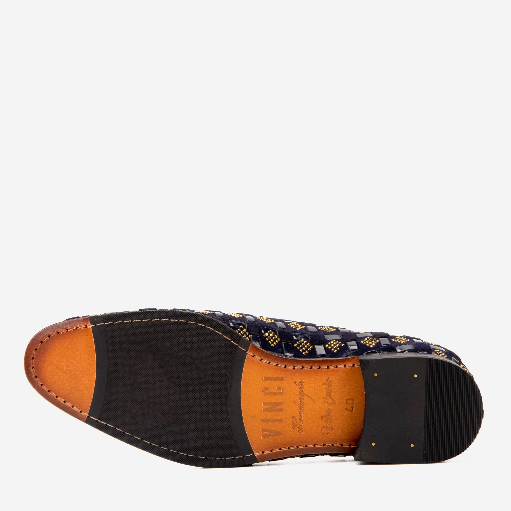 The Vicino Shoe Navy Blue Bit Dress Loafer Shoe For Sale