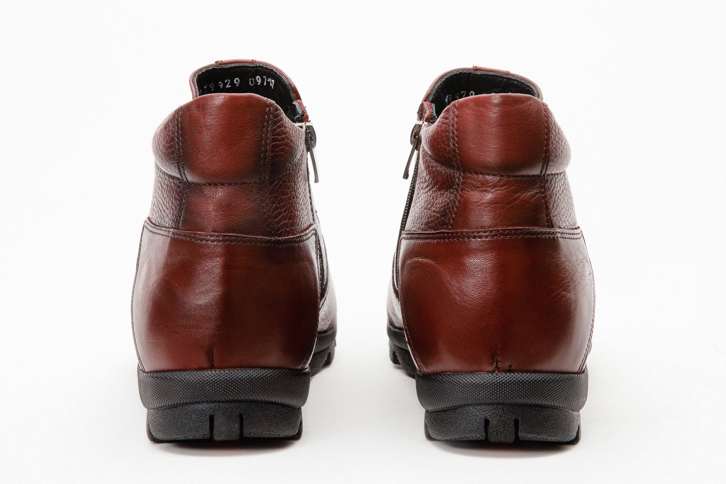The Montreal Burgundy Leather Casual Zip-Up Ankle Boot Exclusive Style