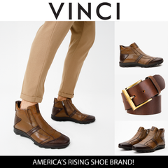 The Montreal Brown Leather Casual Zip-Up Ankle Boot On Sale