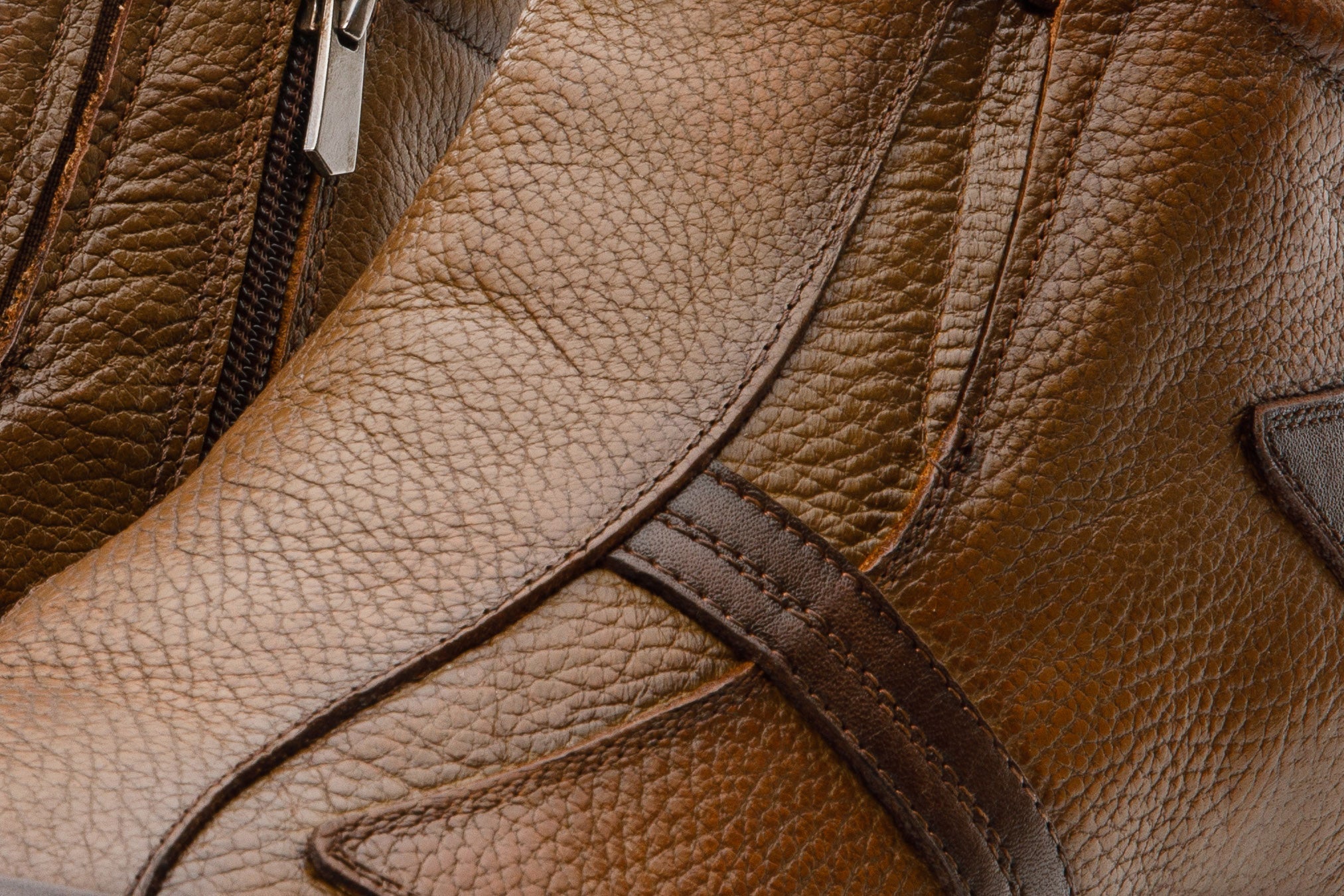 The Montreal Brown Leather Casual Zip-Up Ankle Boot On Sale