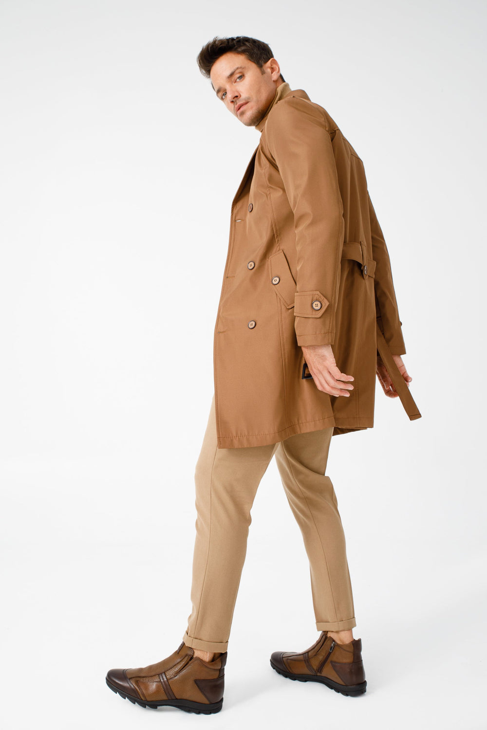 The Montreal Brown Leather Casual Zip-Up Ankle Boot On Sale