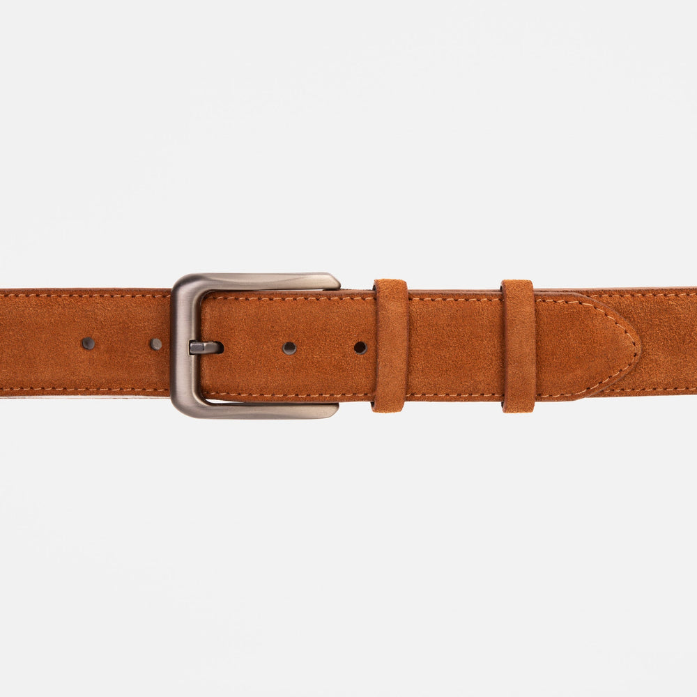 The Bari Tan Suede Leather Belt Universal Fit