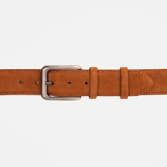 The Bari Tan Suede Leather Belt Universal Fit