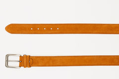 The Bari Tan Suede Leather Belt Universal Fit