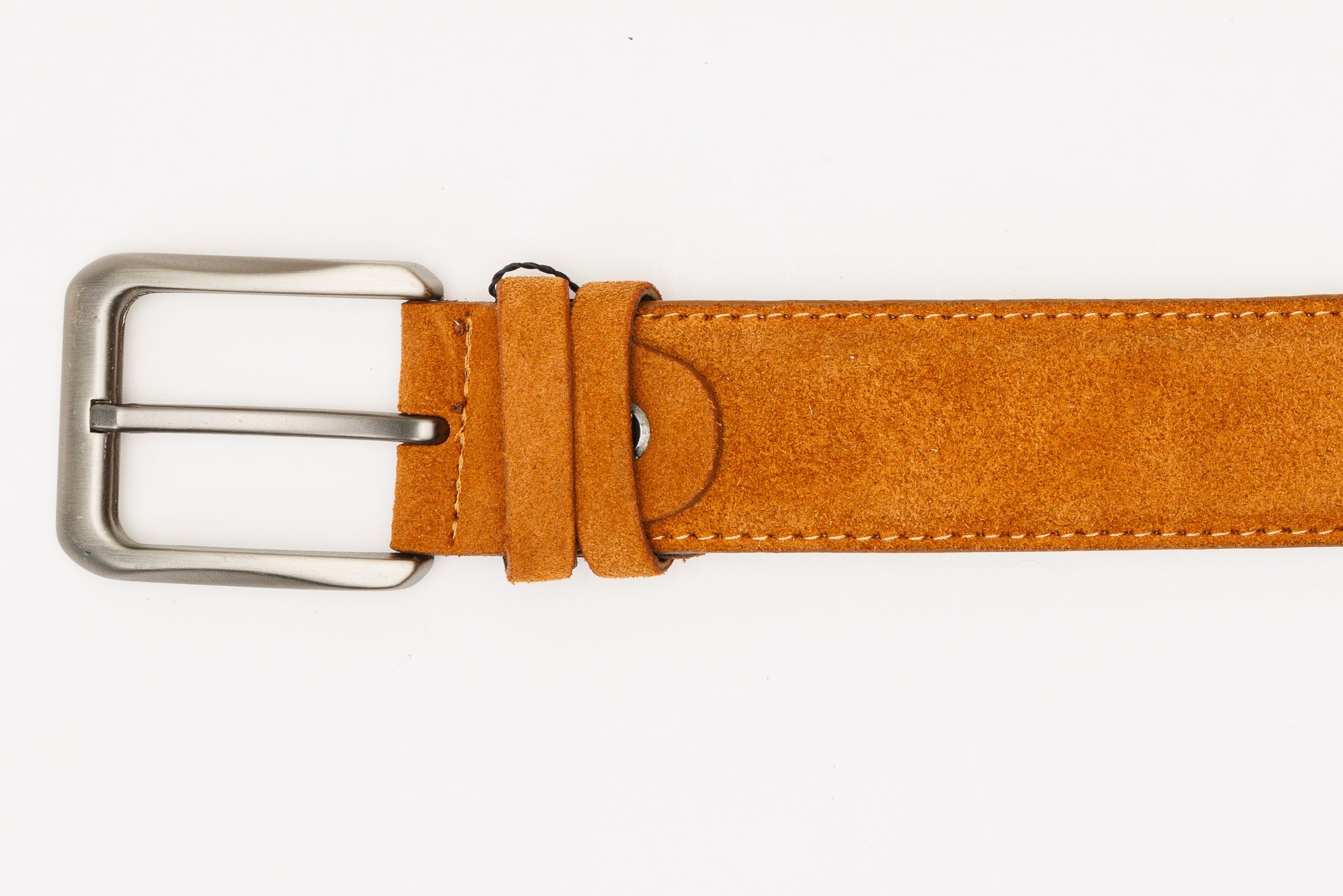 The Bari Tan Suede Leather Belt Universal Fit