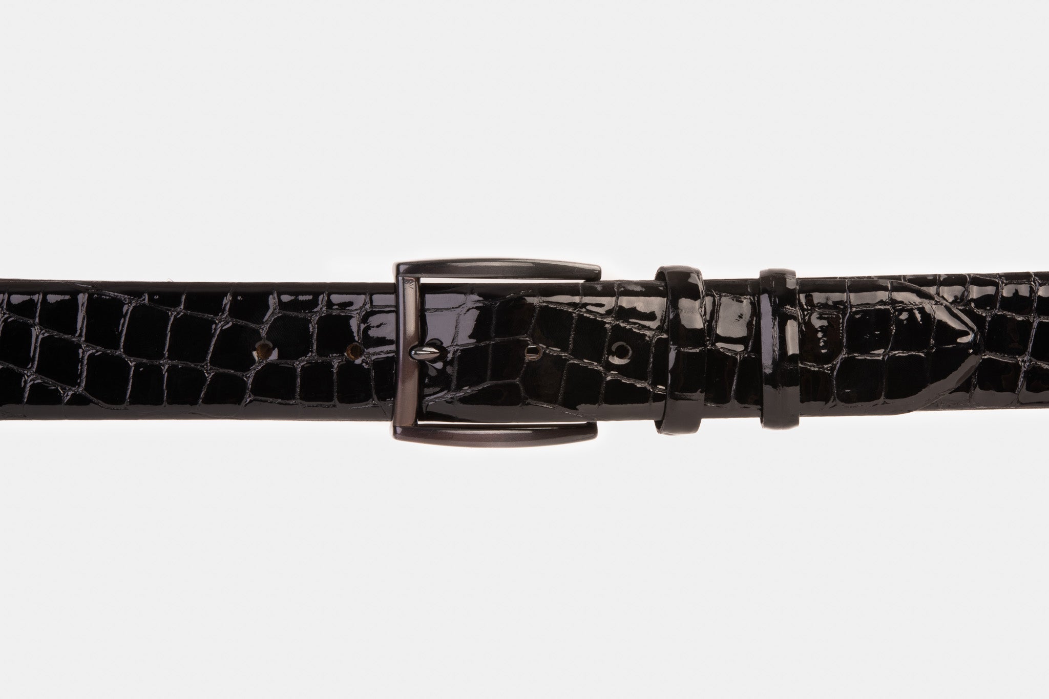 The Cordova Black Patent Leather Belt Fine Craftsmanship