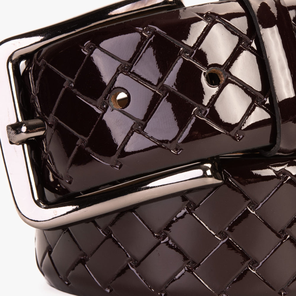 The Rico Burgundy Color Calfskin Belt For Sale