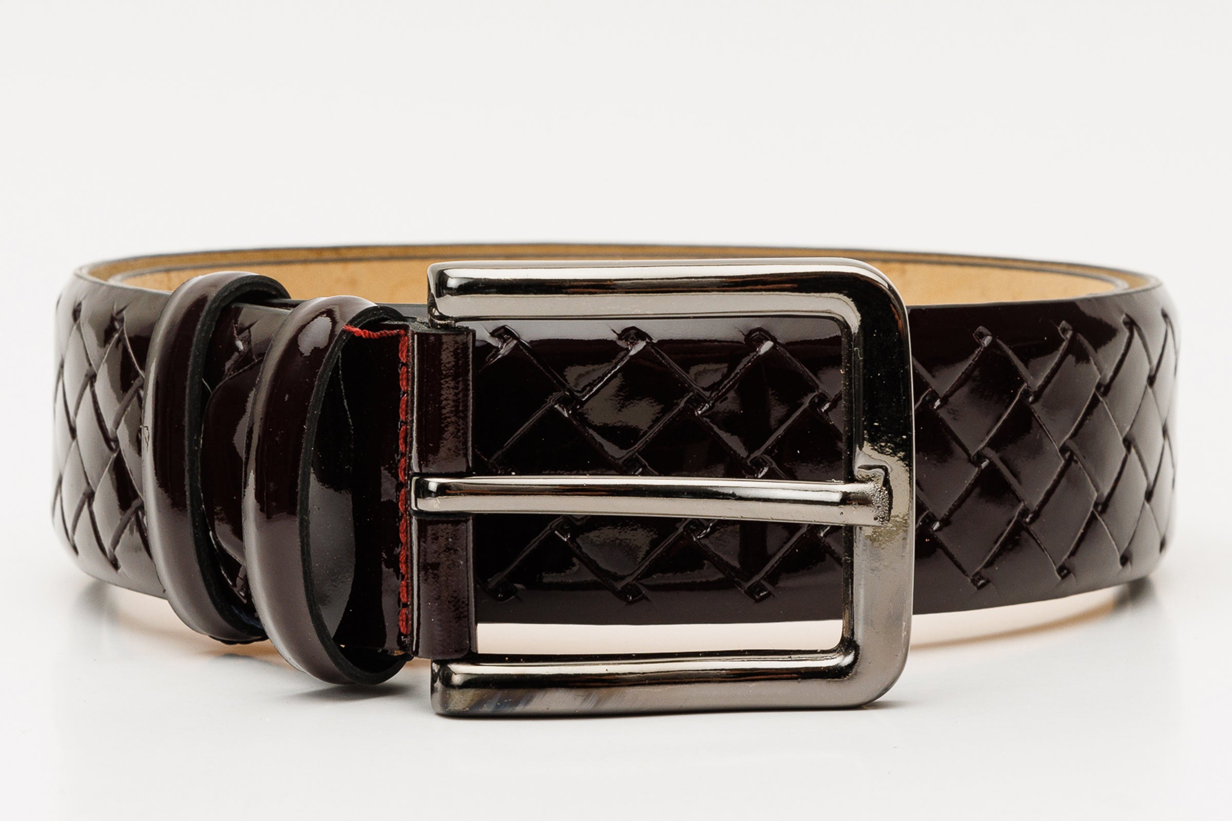 The Rico Burgundy Color Calfskin Belt For Sale