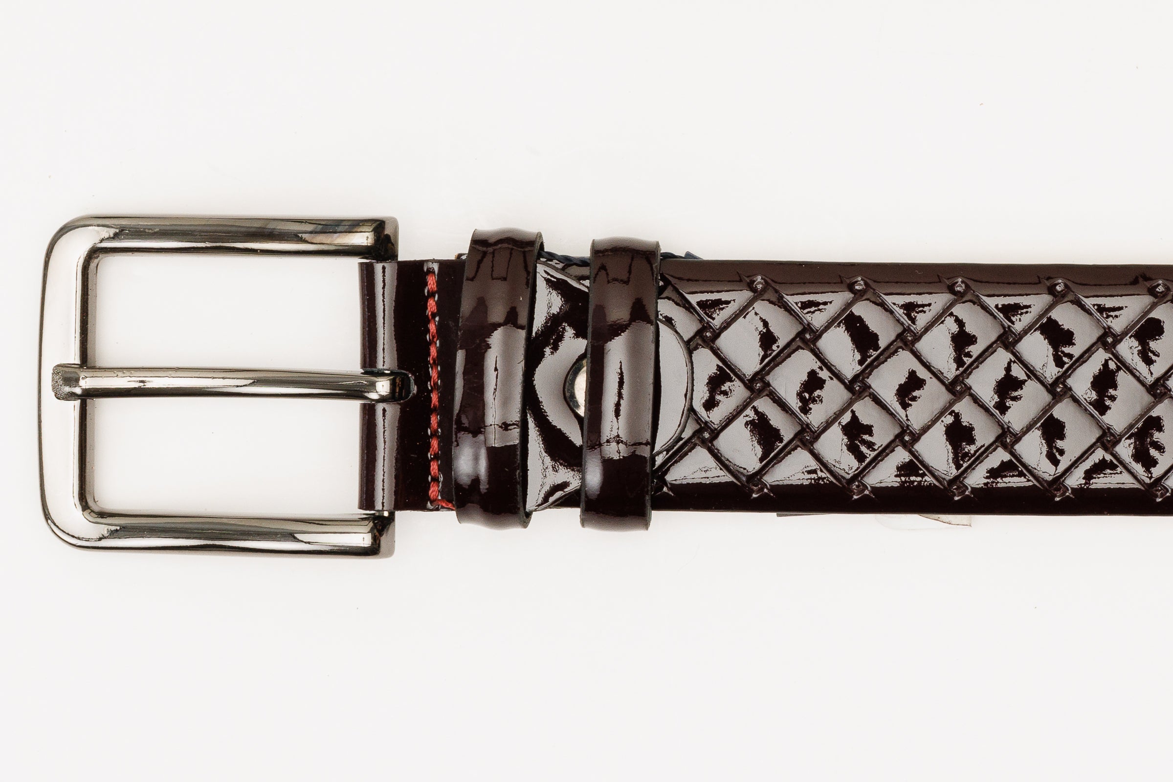 The Rico Burgundy Color Calfskin Belt For Sale