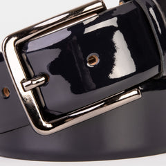 The Dodoma Navy  Patent Leather Belt All New