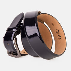 The Dodoma Navy  Patent Leather Belt All New