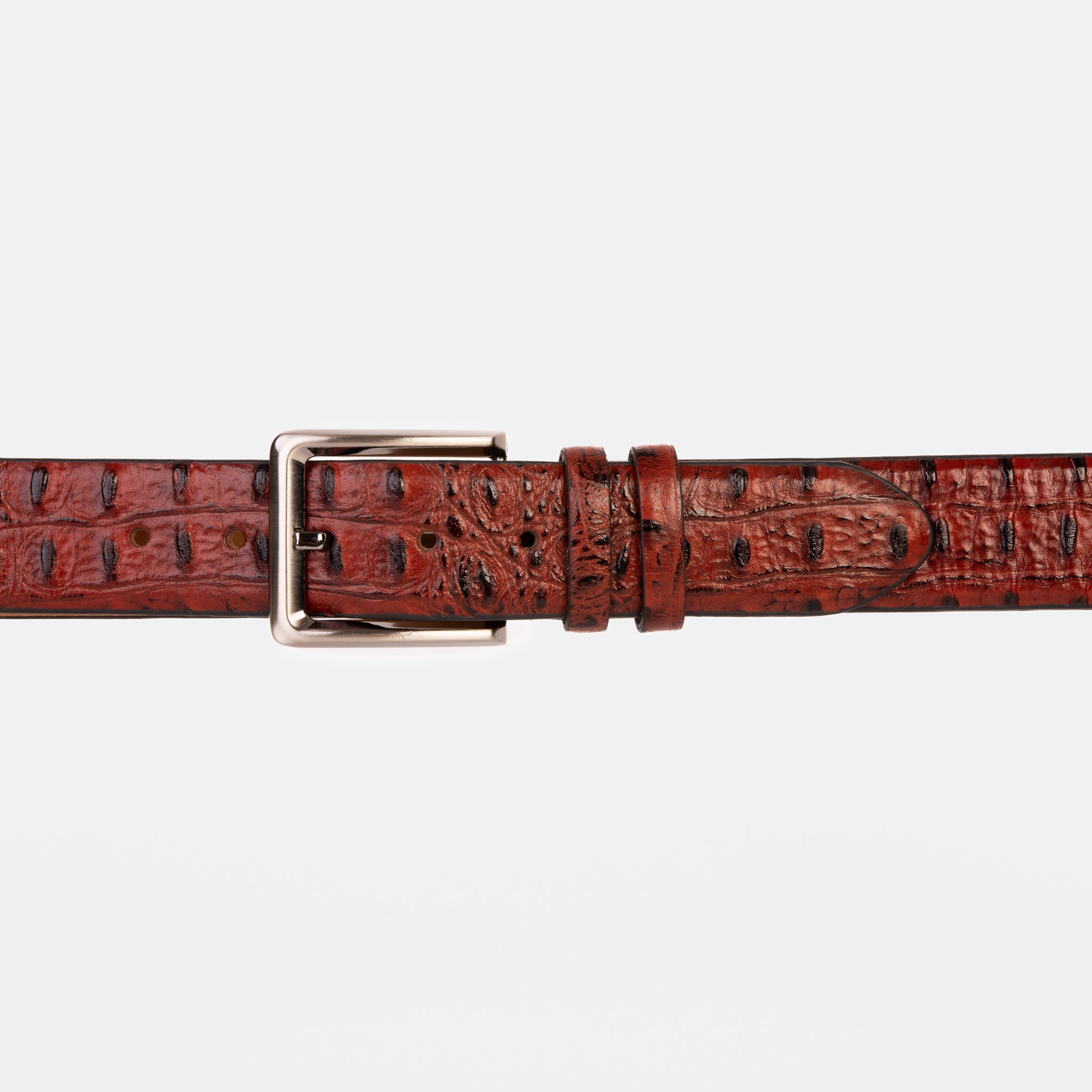 The Savamala Burgundy Leather Belt Universal Fit