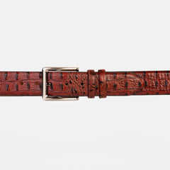 The Savamala Burgundy Leather Belt Universal Fit