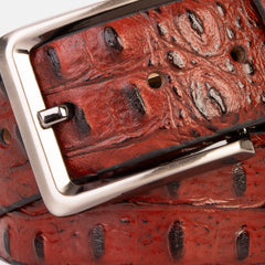 The Savamala Burgundy Leather Belt Universal Fit