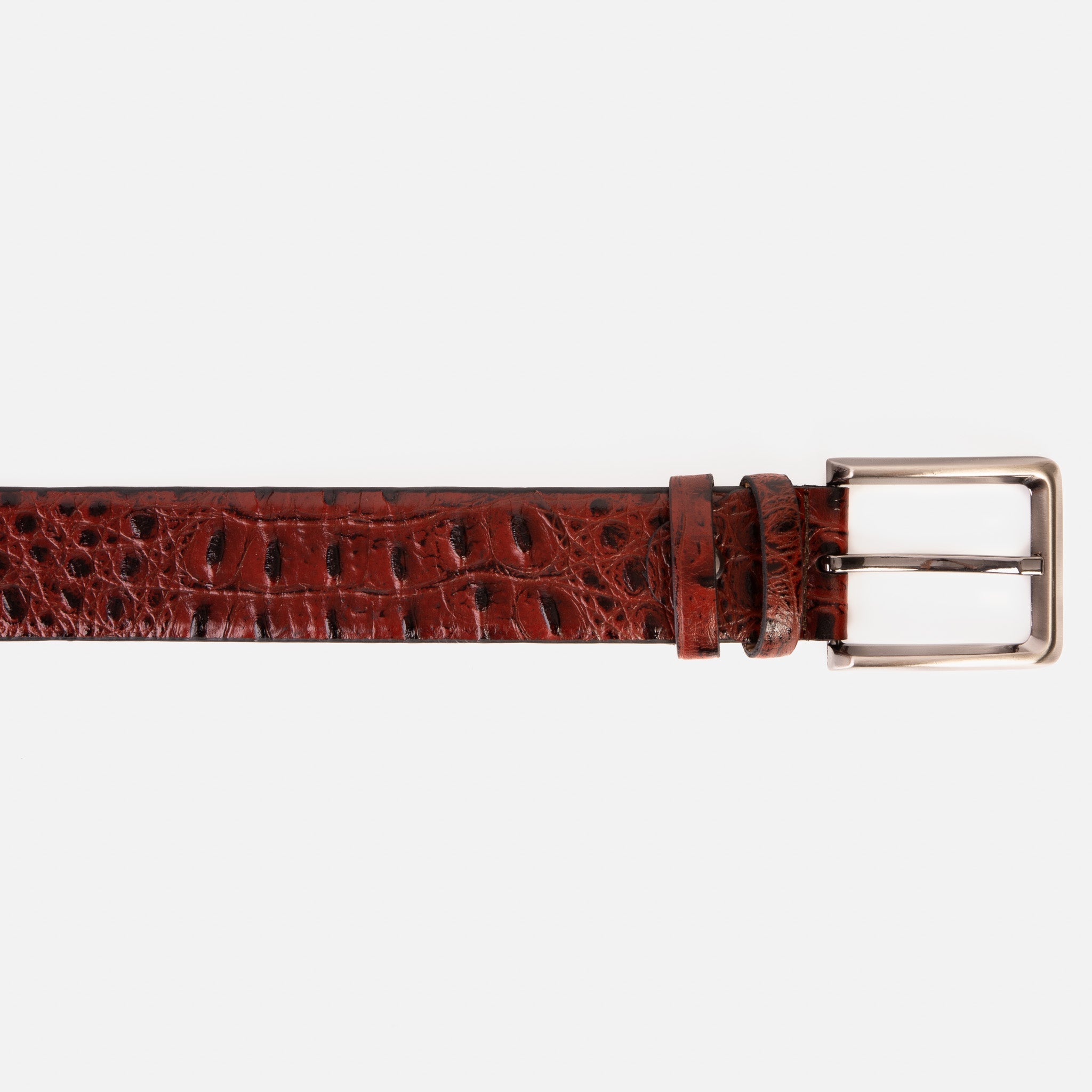 The Savamala Burgundy Leather Belt Universal Fit