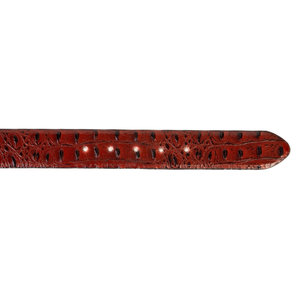 The Savamala Burgundy Leather Belt Universal Fit