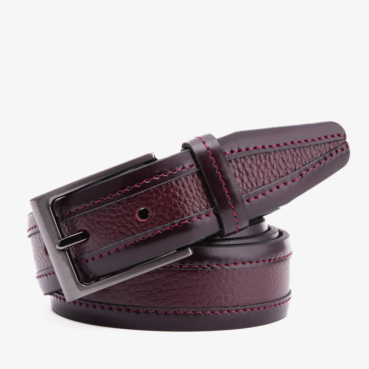 The Everest Rockwell BurgundyLeather Belt Exclusive Style