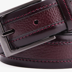 The Everest Rockwell BurgundyLeather Belt Exclusive Style