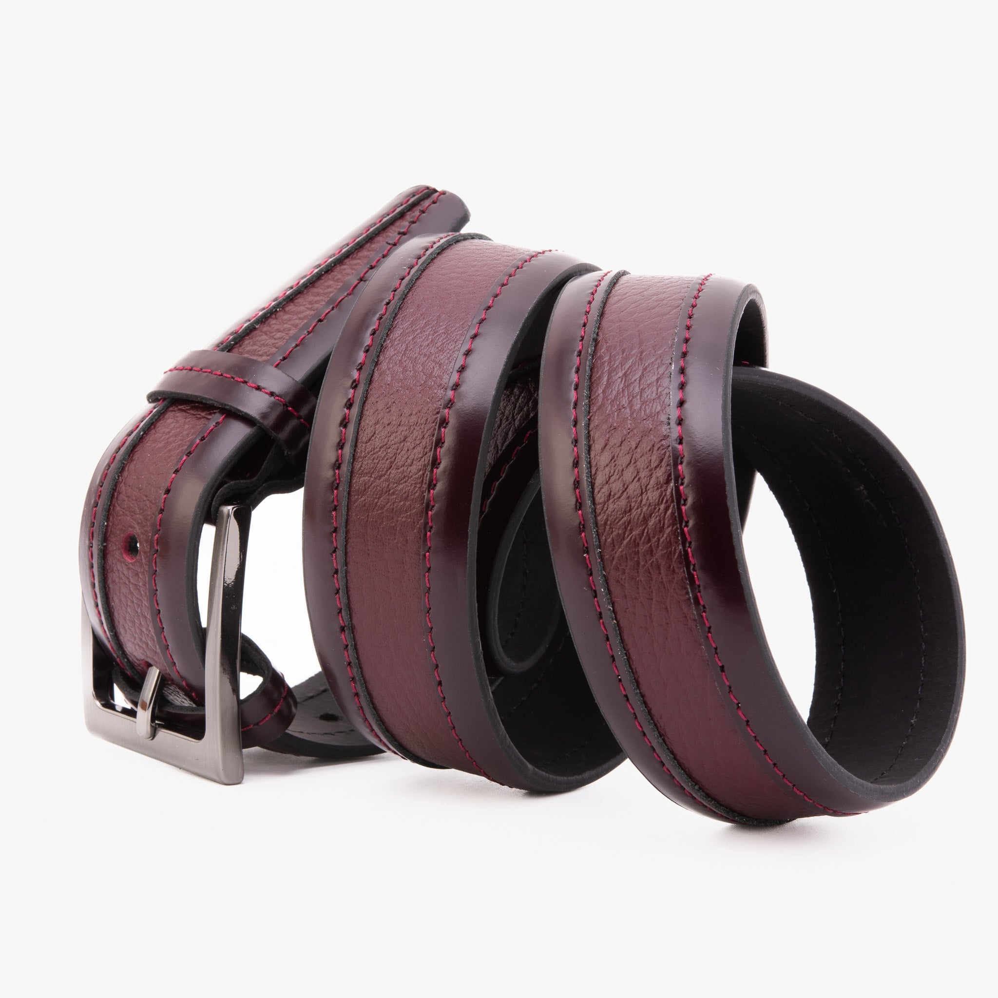 The Everest Rockwell BurgundyLeather Belt Exclusive Style