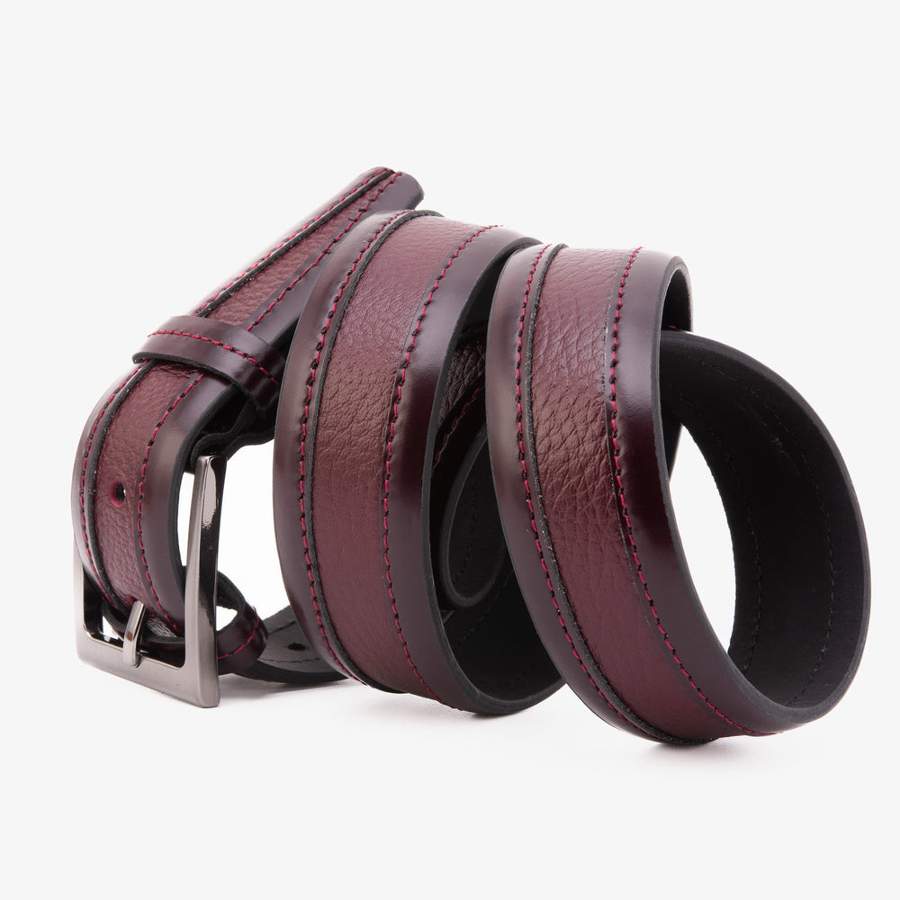 The Everest Rockwell BurgundyLeather Belt Exclusive Style