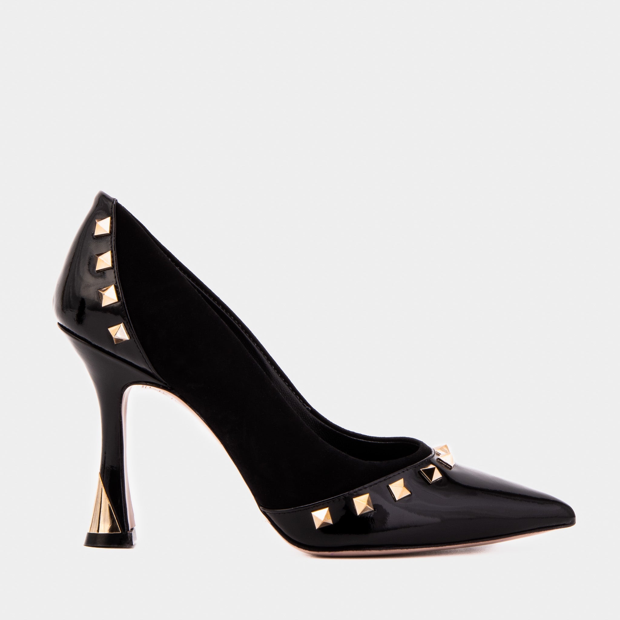 The Bella Vita Studded Black Leather Pump Shoe Universal Fit