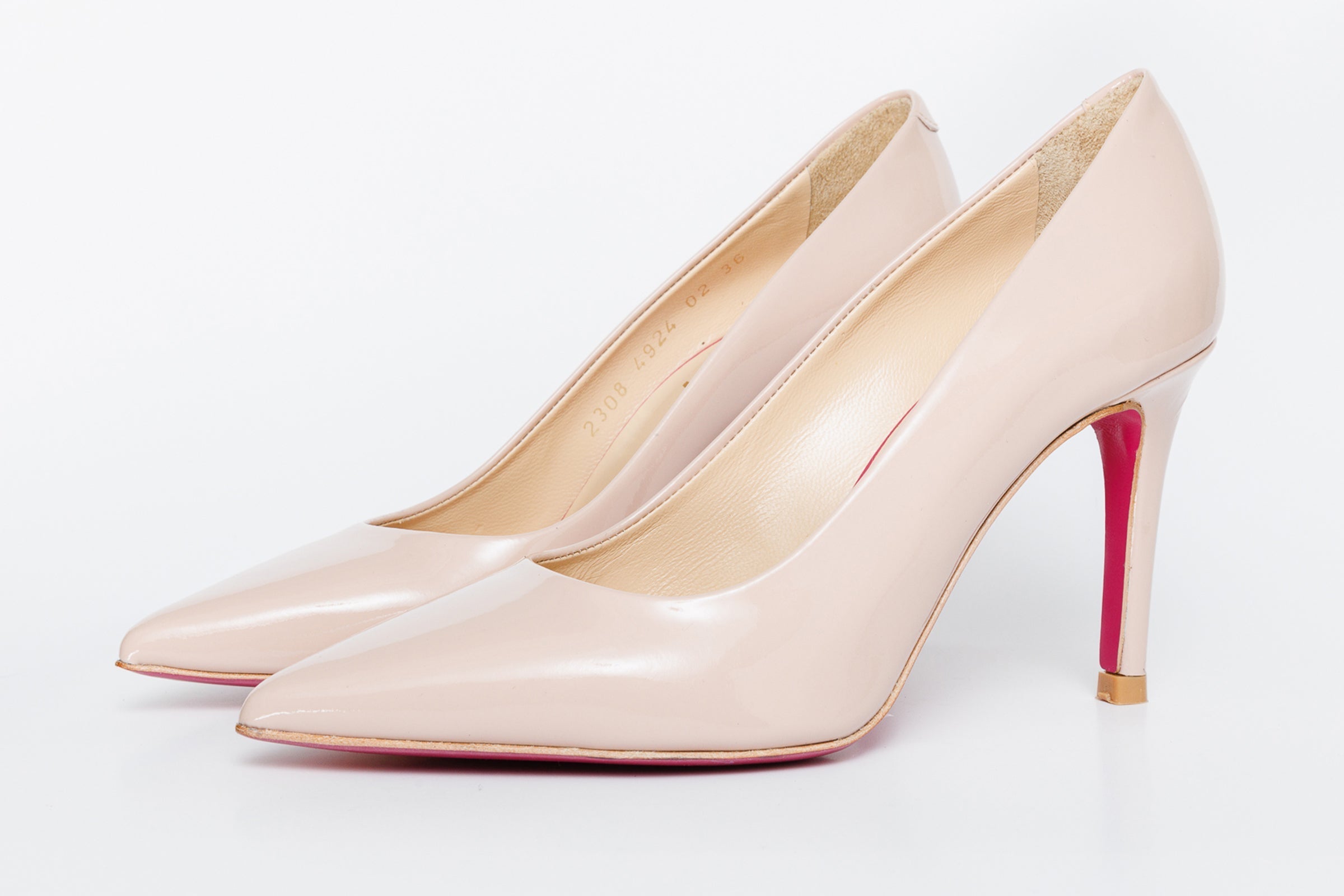 The Ege Cream Leather Pump Fuchsia Sole Shoe Exclusive Style