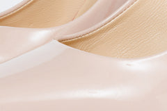 The Ege Cream Leather Pump Fuchsia Sole Shoe Exclusive Style
