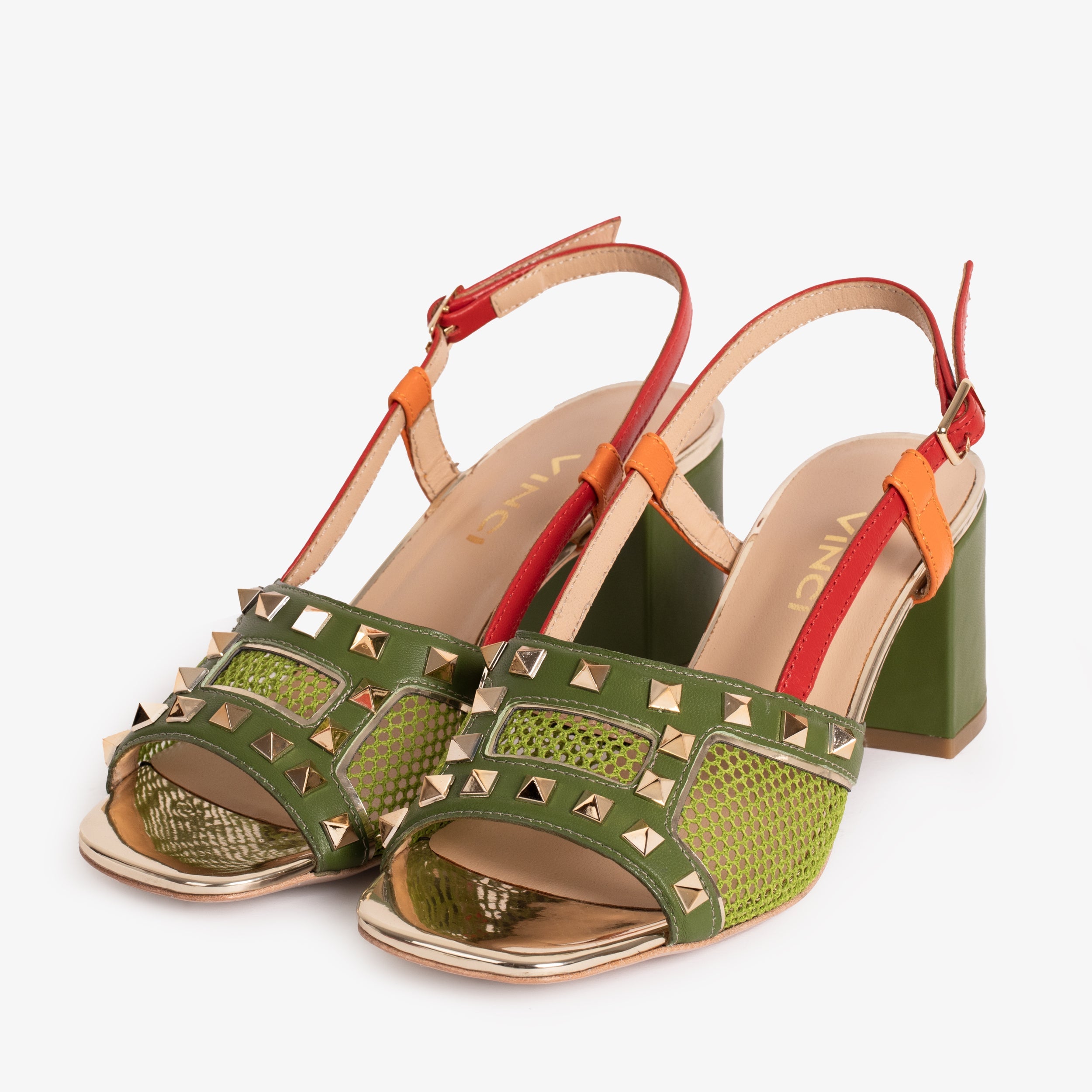 The Linea Green Leather Slingback Sandal All New