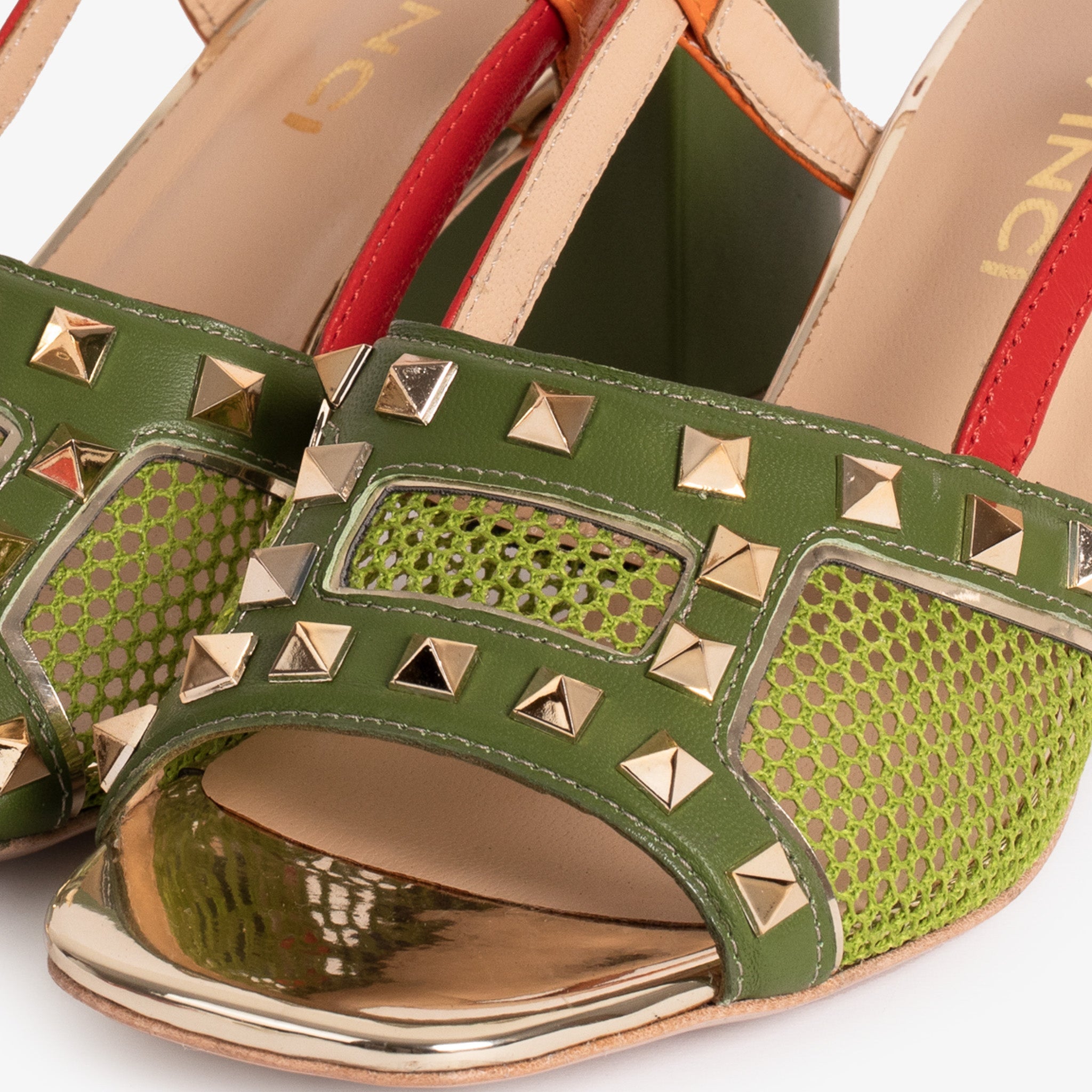 The Linea Green Leather Slingback Sandal All New