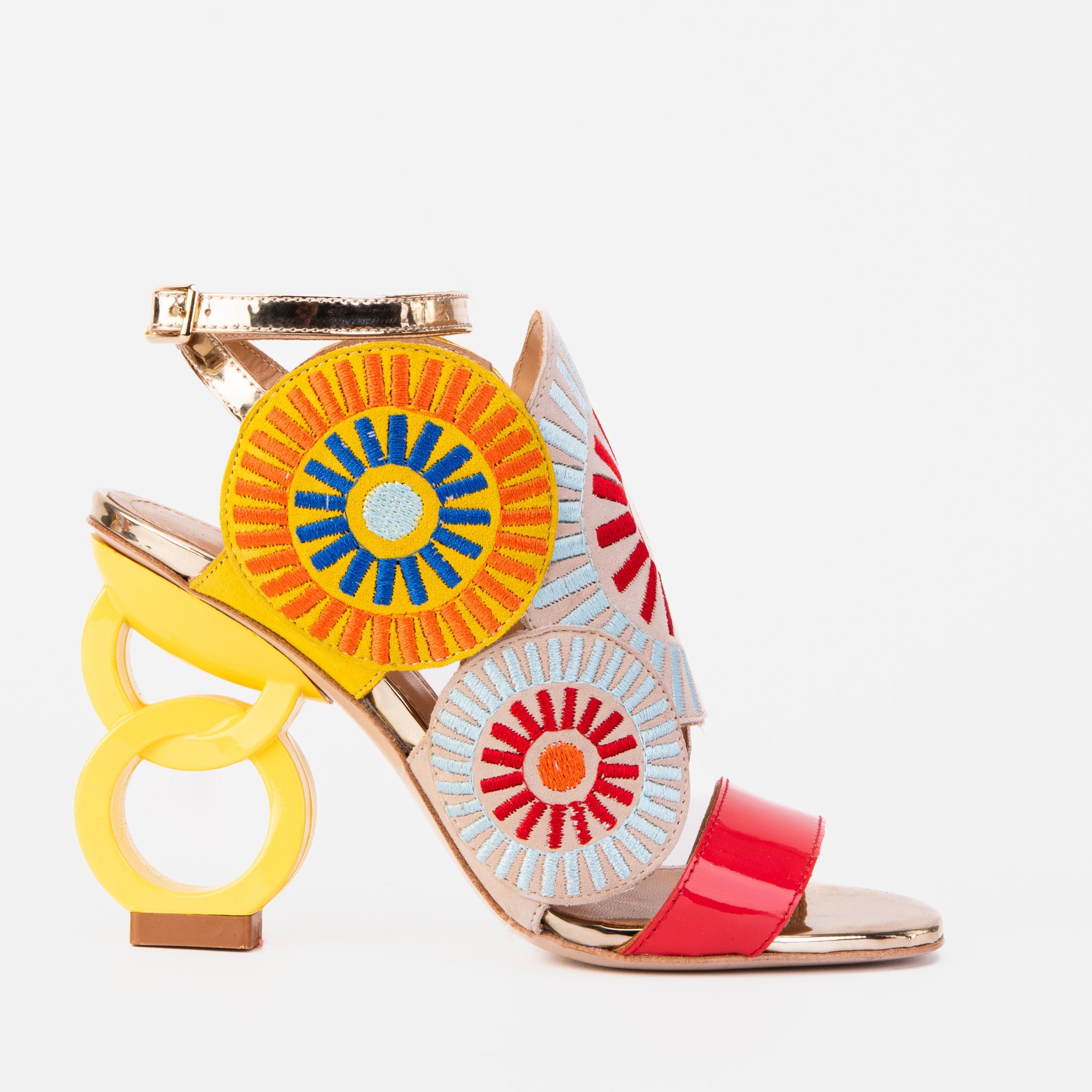 The Parama Yellow Leather Ankle Strap Sandal Fine Craftsmanship