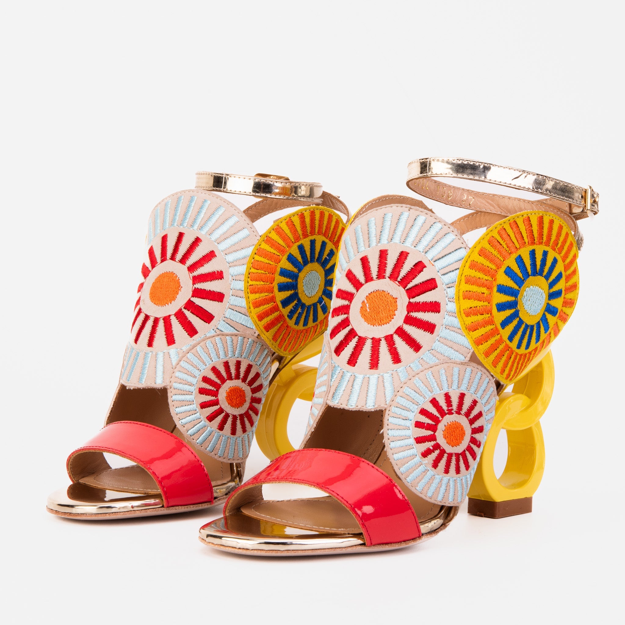 The Parama Yellow Leather Ankle Strap Sandal Fine Craftsmanship