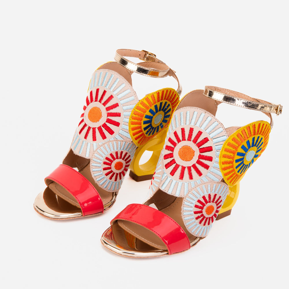 The Parama Yellow Leather Ankle Strap Sandal Fine Craftsmanship