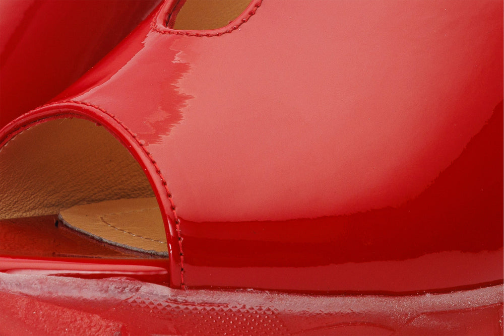 The Caratal Red Patent Leather Sandal Exclusive Style
