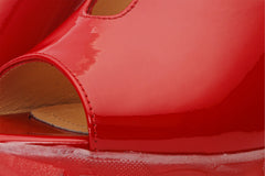 The Caratal Red Patent Leather Sandal Exclusive Style