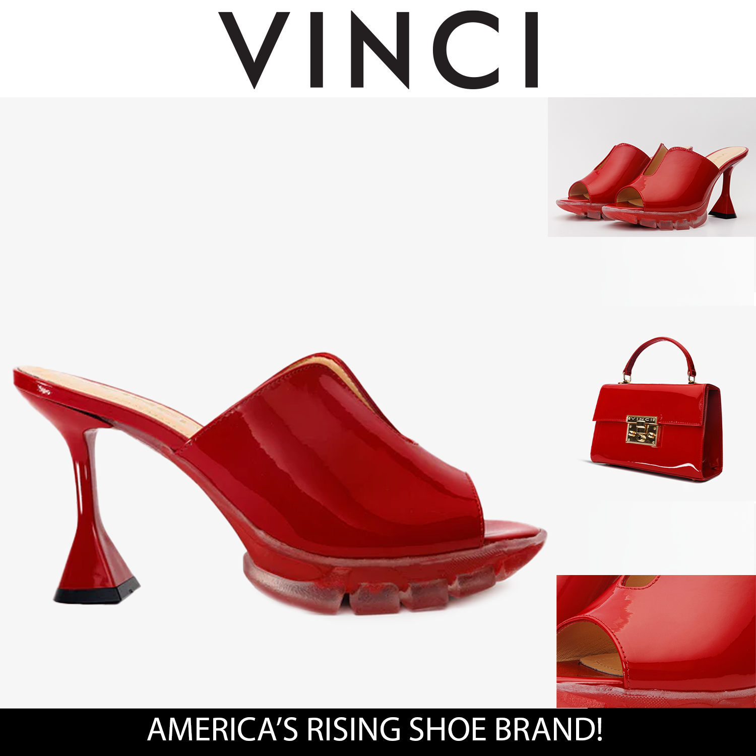The Caratal Red Patent Leather Sandal Exclusive Style
