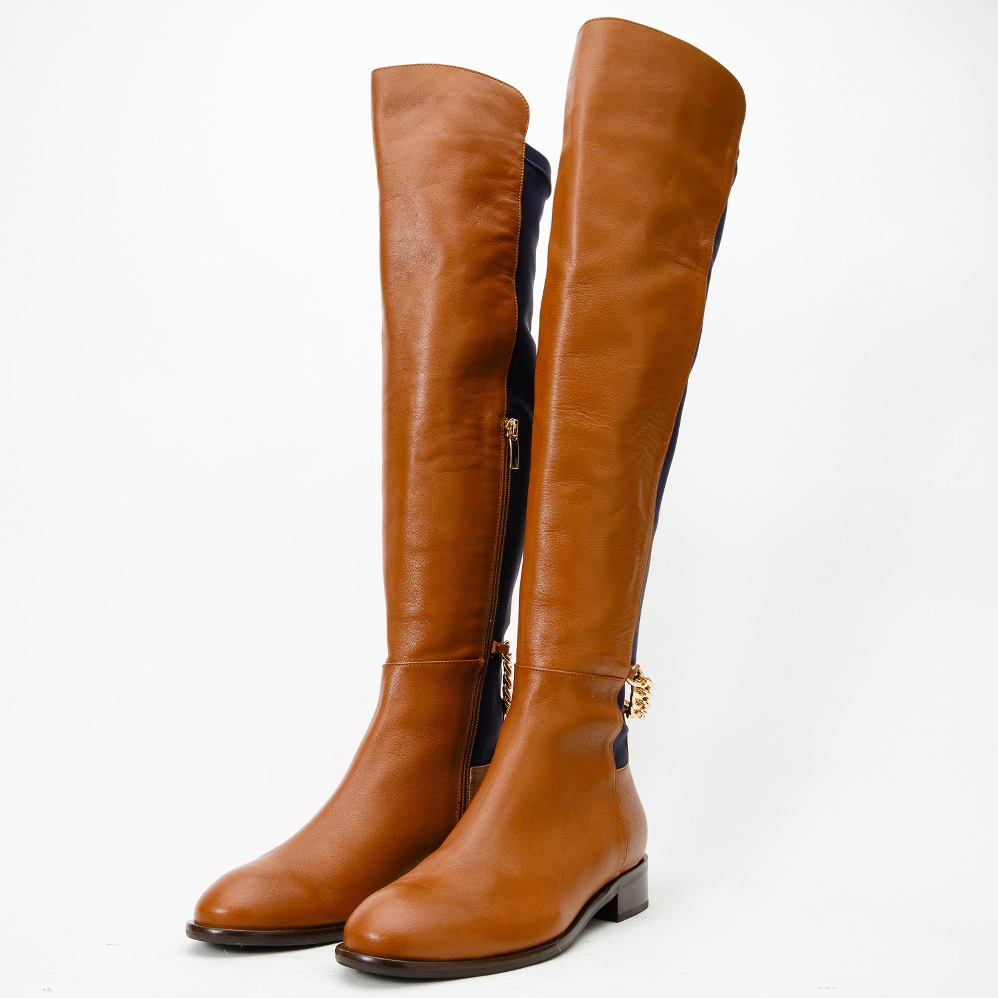 The Tallin Tan Leather Knee High Boot Fine Craftsmanship