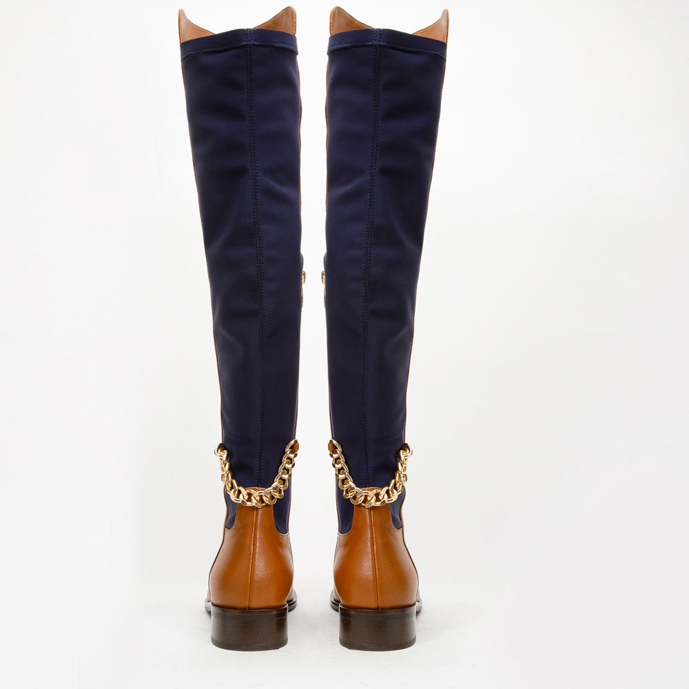 The Tallin Tan Leather Knee High Boot Fine Craftsmanship